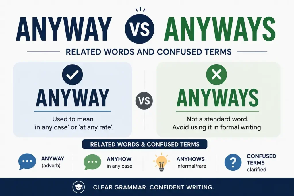 Anyway Vs Anyways Related Words And Confused Terms