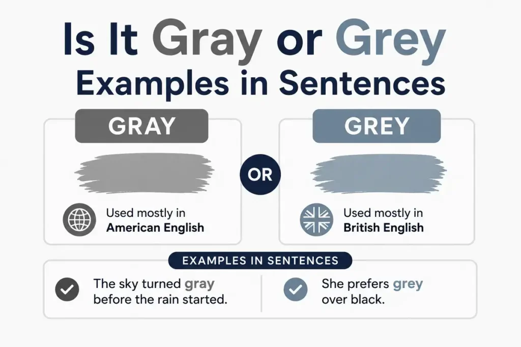 Is It Gray or Grey Examples in Sentences