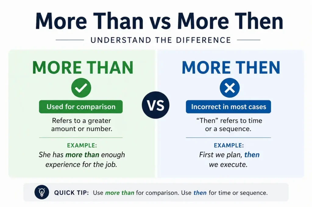 More Than vs More Then Which One Is Correct
