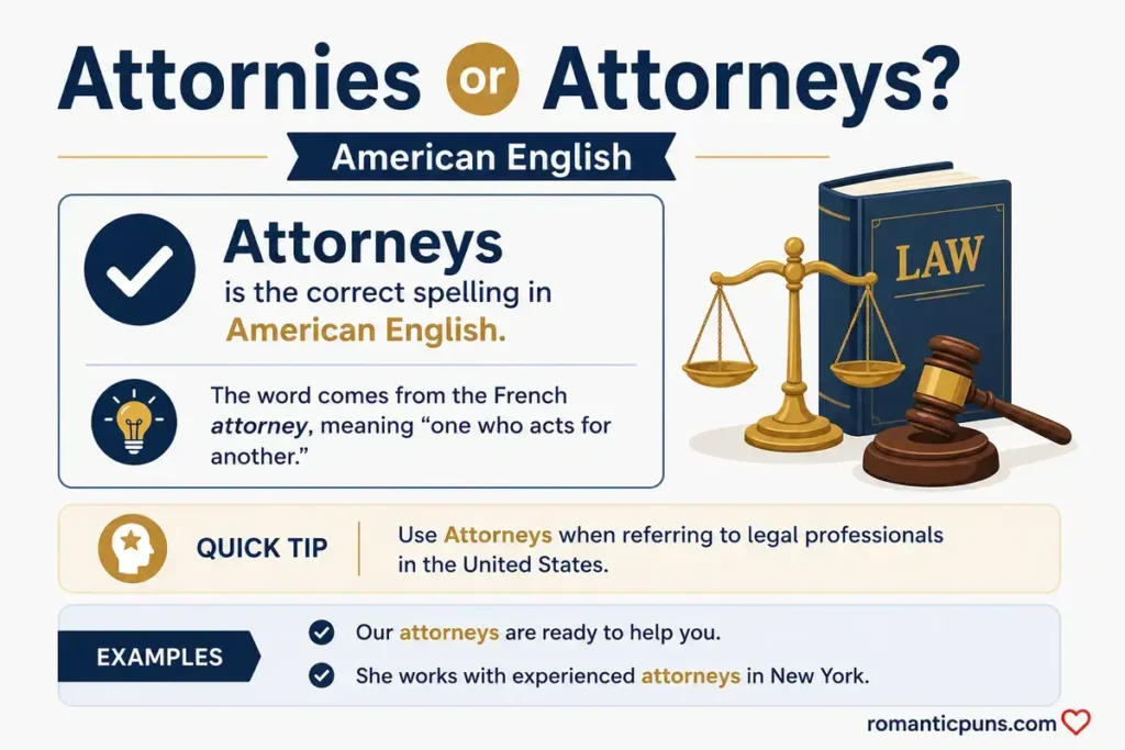 American English Attornies or Attorneys