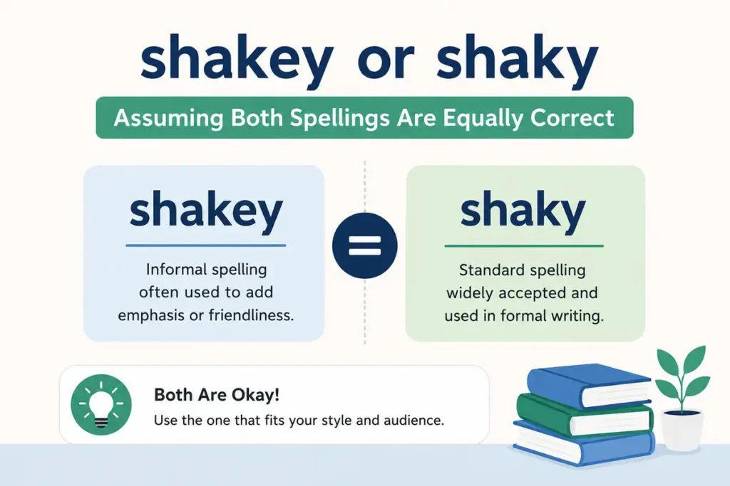 Assuming Both shakey or shaky Spellings Are Equally Correct