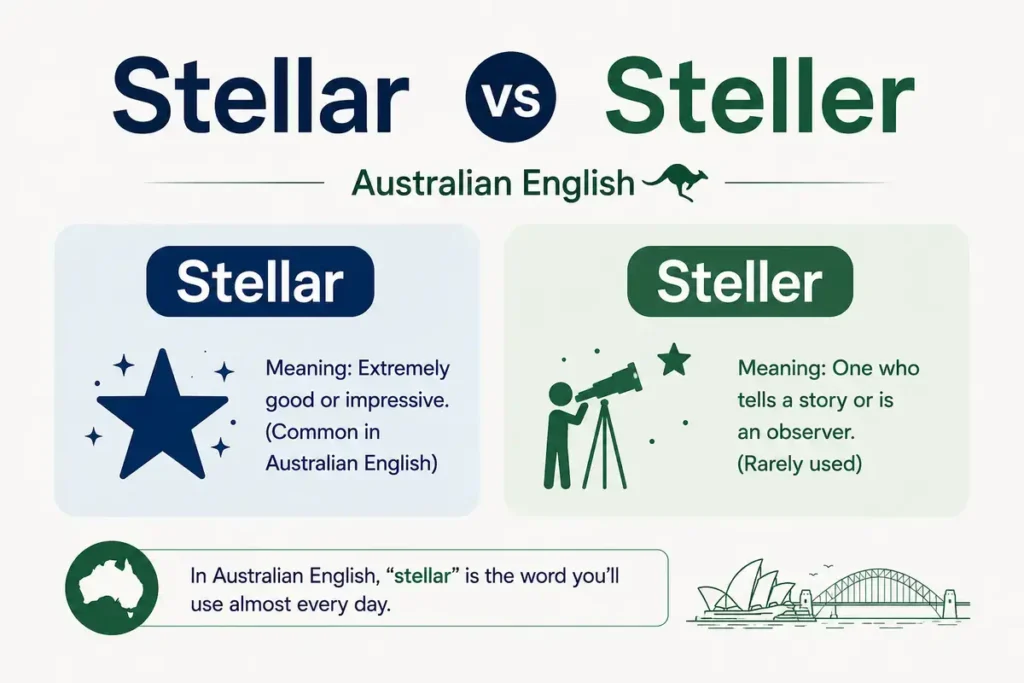 Stellar vs Steller Australian English