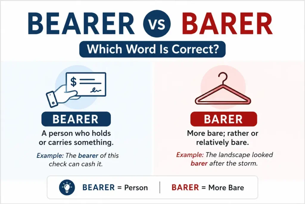 Bearer vs Barer Which Word Is Correct