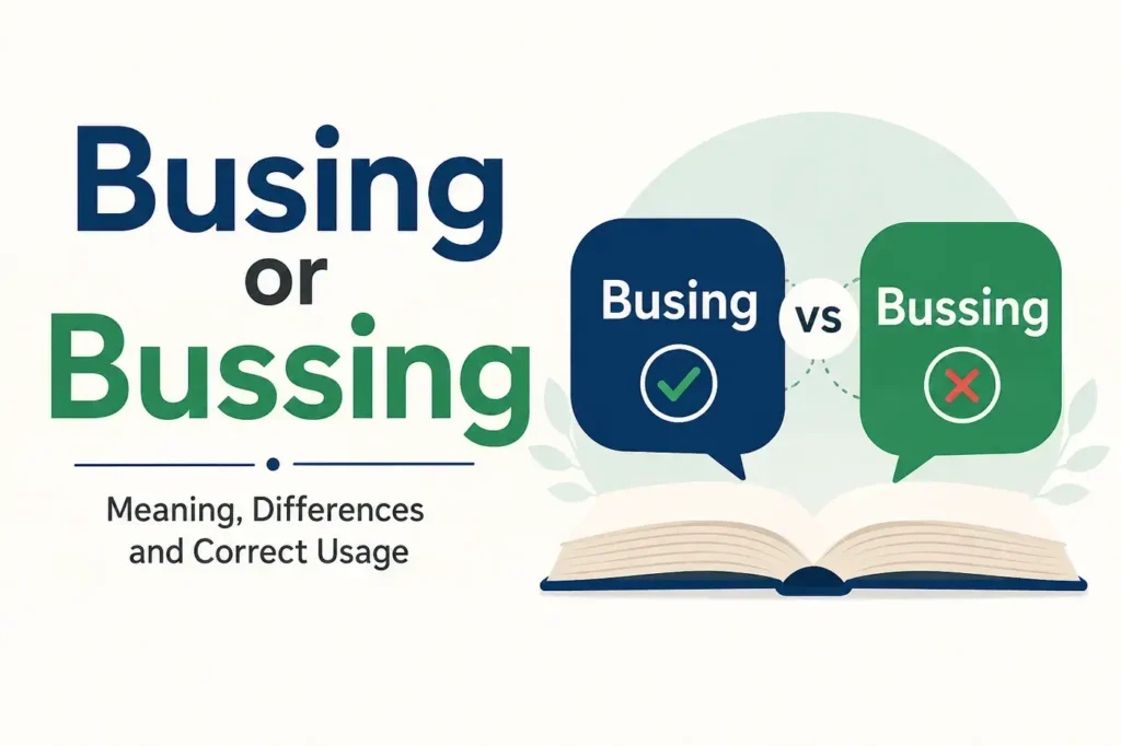 Busing or Bussing Which Spelling Should You Use (2026 Guide)