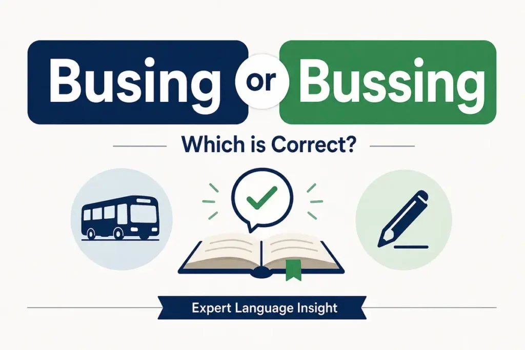 Which Spelling Is Correct Busing or Bussing