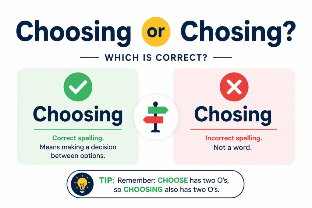 Choosing or Chosing: 7 Simple Examples for Perfect Usage