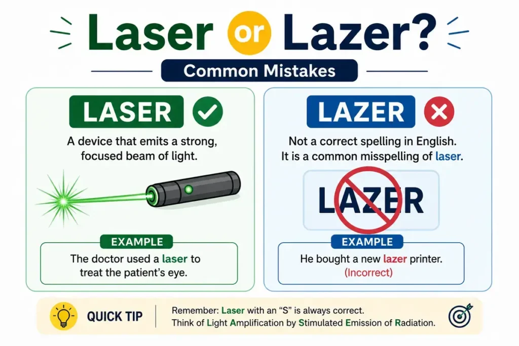 Laser or Lazer Which Common Mistakes