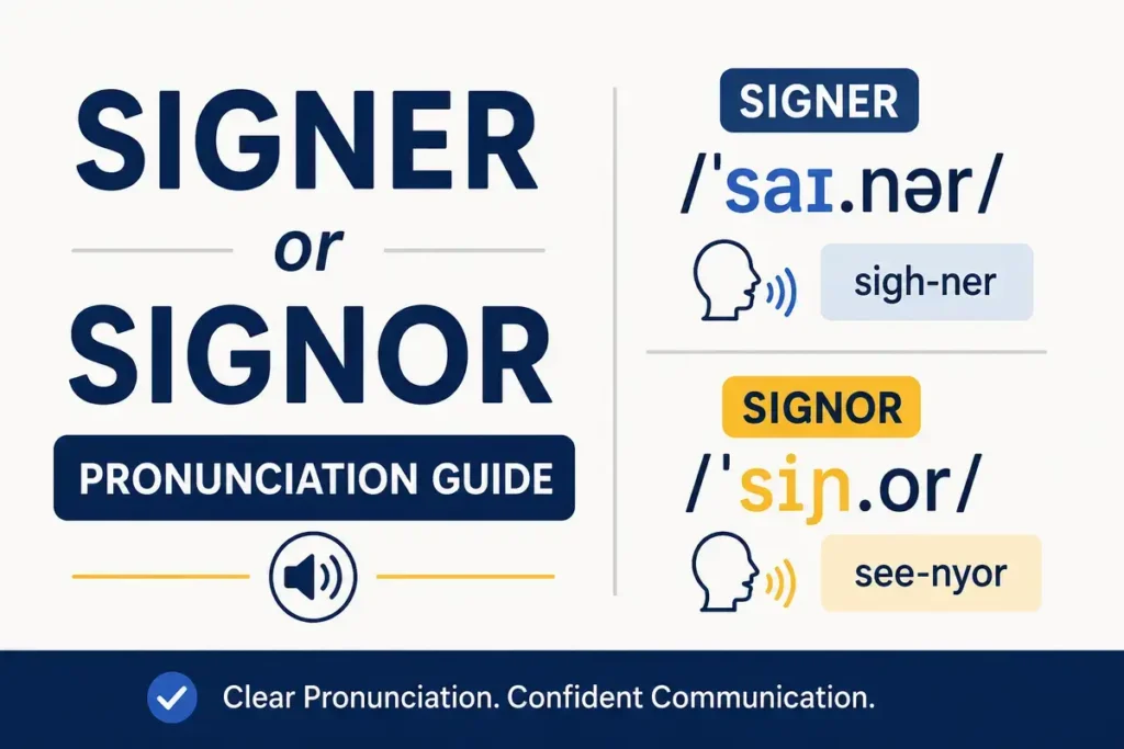 Common Pronunciation Mistakes Signer or Signor