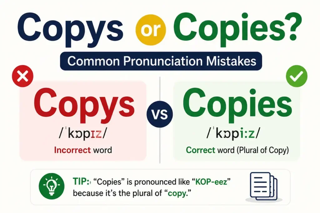 Copys or Copies Common Pronunciation Mistakes