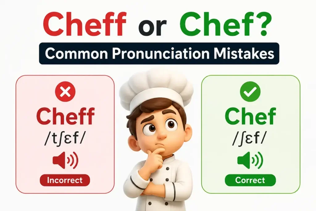 Common Pronunciation Mistakes cheff or chef