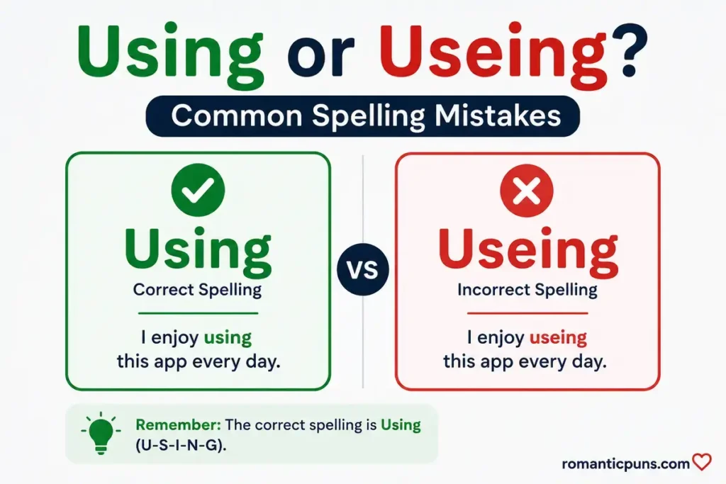 Common Spelling Mistakes Using or Useing