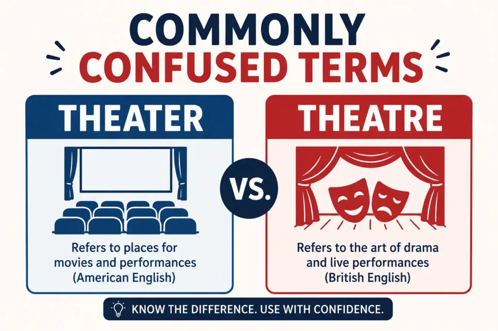 Theater or Theatre Commonly Confused Terms