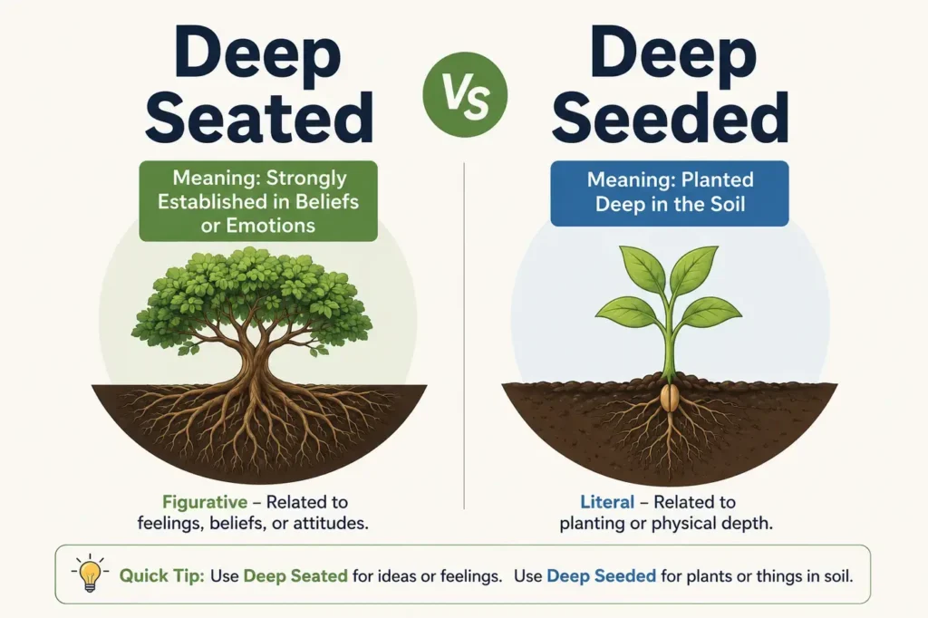 Deep Seated Vs Deep Seeded Which Expression Is Correct (2026 Guide)