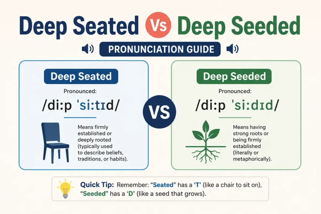 Deep Seated Vs Deep Pronunciation Guide