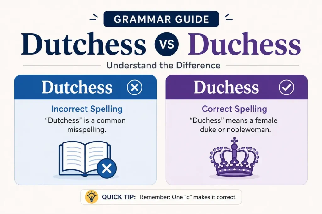 Dutchess vs Duchess: Which Word Is Right? (2026 Guide)