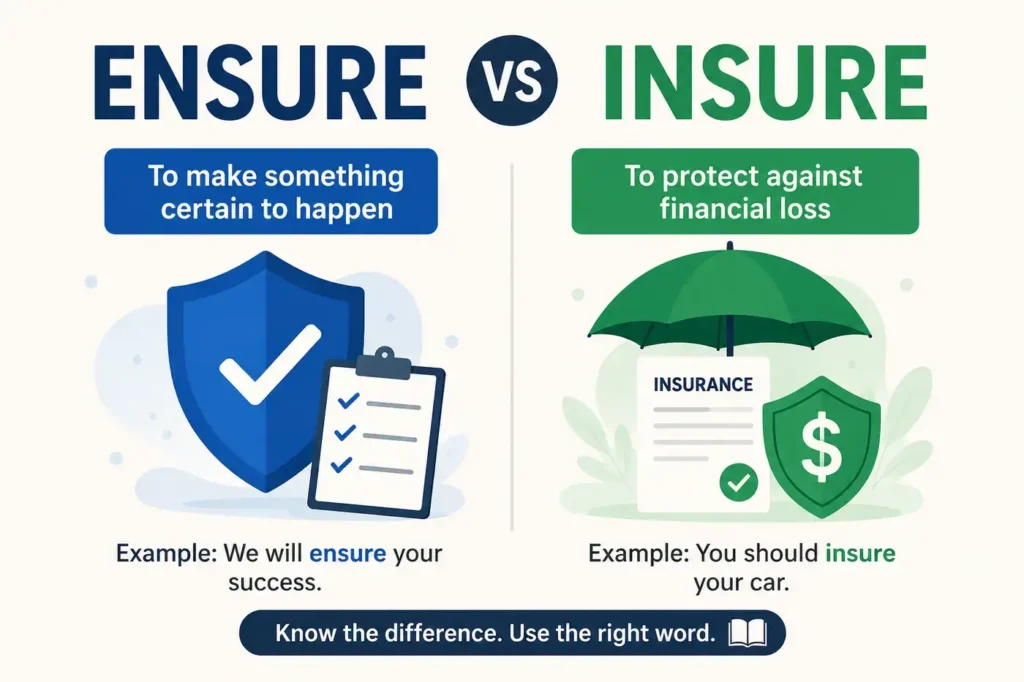 Ensure vs Insure: Which Word Is Correct? 7 Key Differences (2026)