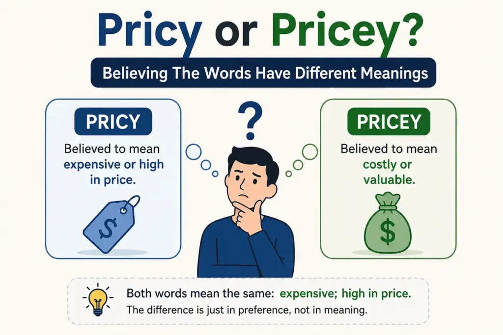 Etymology And Word Origin pricy or pricey
