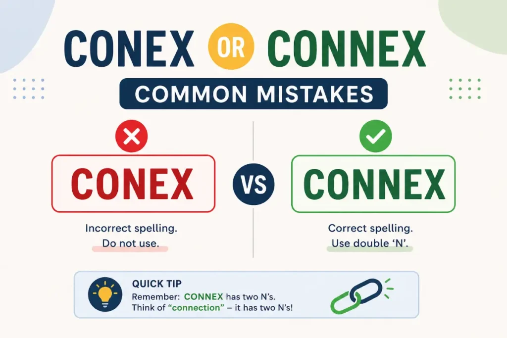Conex or Connex: The Complete Grammar Guide (2026)