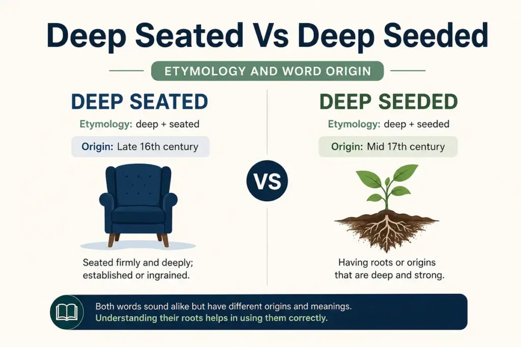 Etymology And Word Origin Deep Seated Vs Deep Seeded