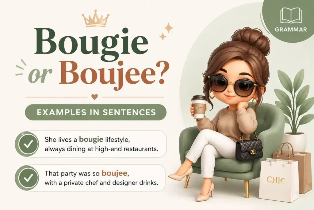 Examples in Sentences Bougie or Boujee