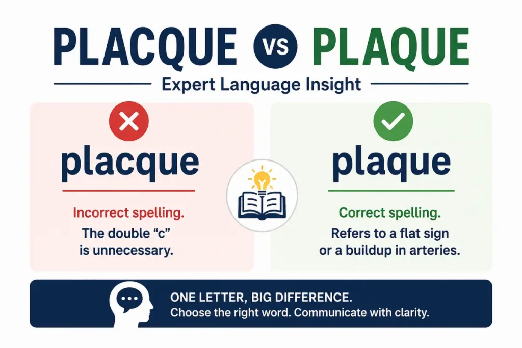 Placque vs Plaque Expert Language Insight