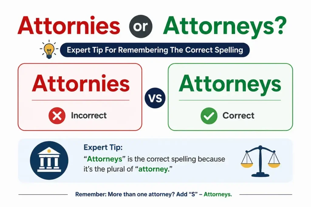 Attornies or Attorneys Expert Tip For Remembering The Correct Spelling