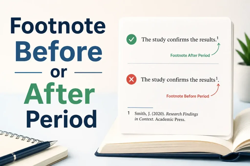 footnote before or after period
