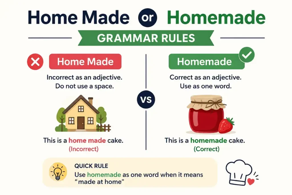 Home Made or Homemade Grammar Rules