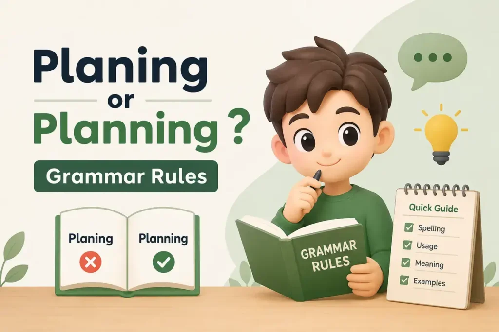 Grammar Rules Planing or Planning