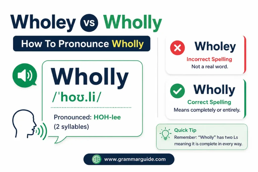 Wholey vs Wholly How To Pronounce Wholly