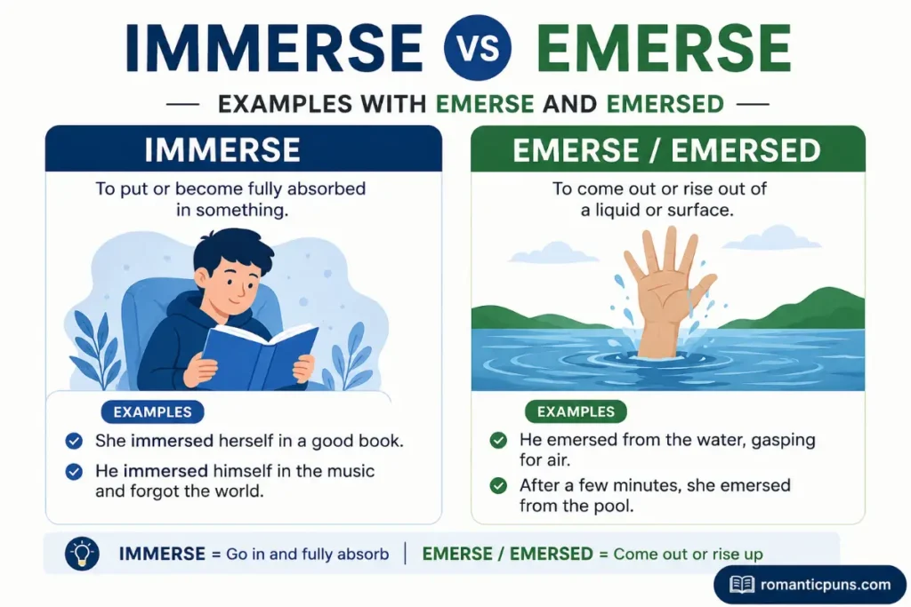 Immerse Vs Emerse Examples In Sentences