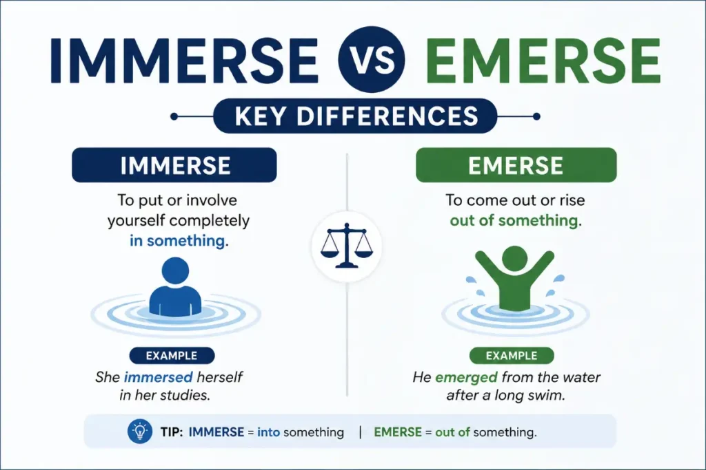 Immerse Vs Emerse Key Differences