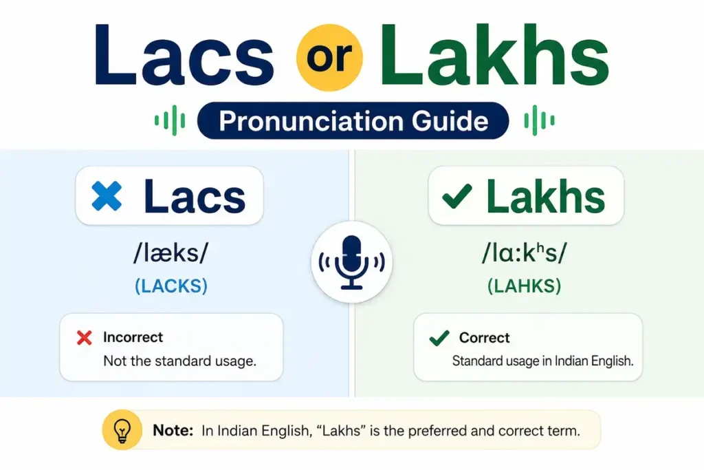 Lacs or Lakhs Pronunciation Guide