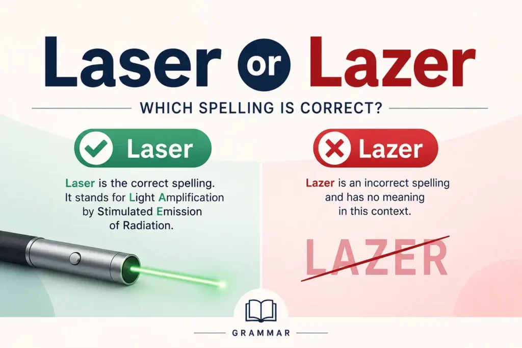Laser or Lazer: Is "Lazer" Ever Correct? (2026)