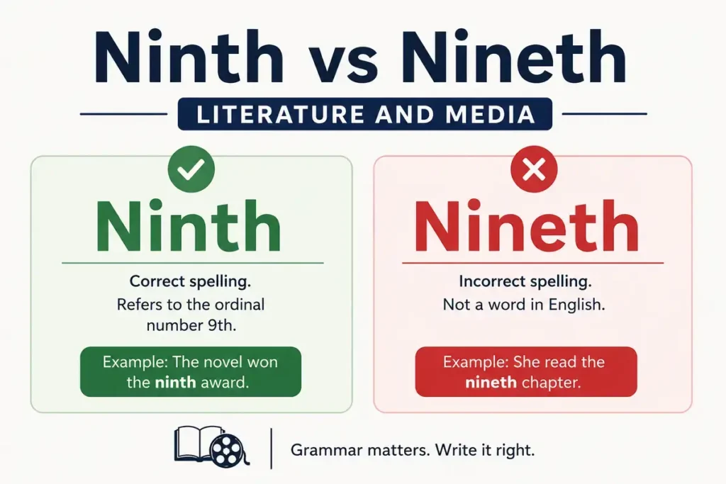 Literature And Media Ninth vs Nineth