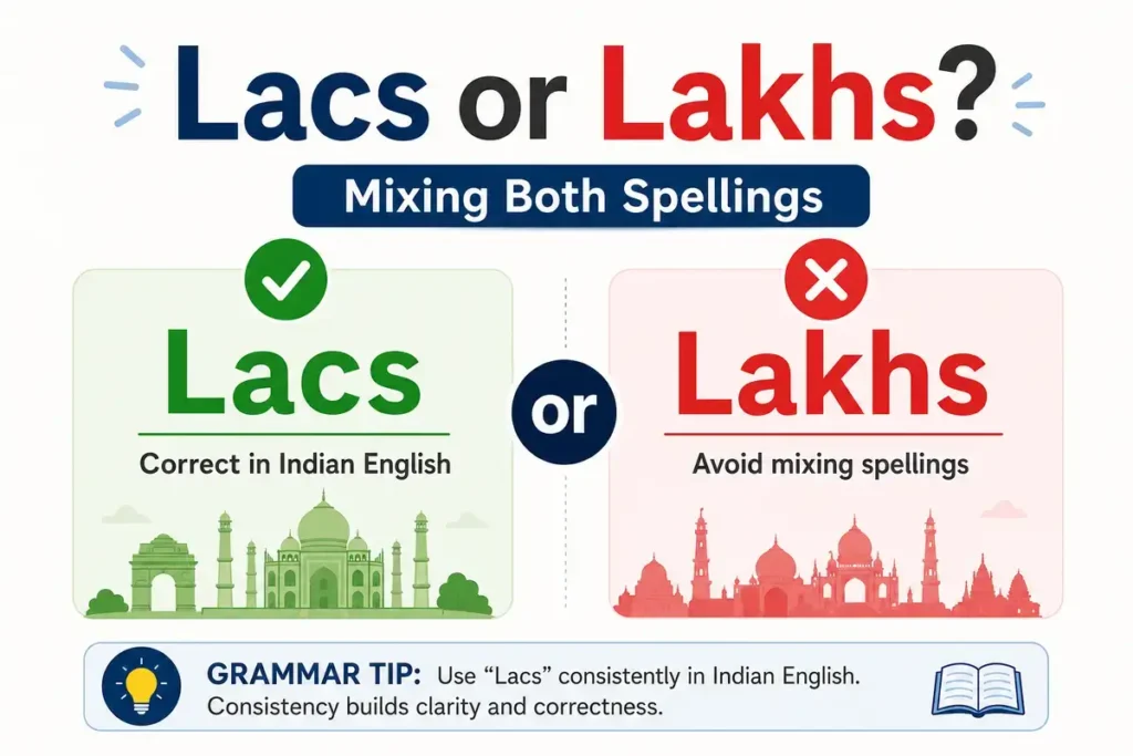 Lacs or Lakhs Mixing Both Spellings