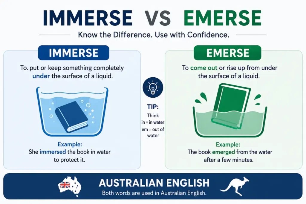 Immerse Vs Emerse Immerse And Submerge