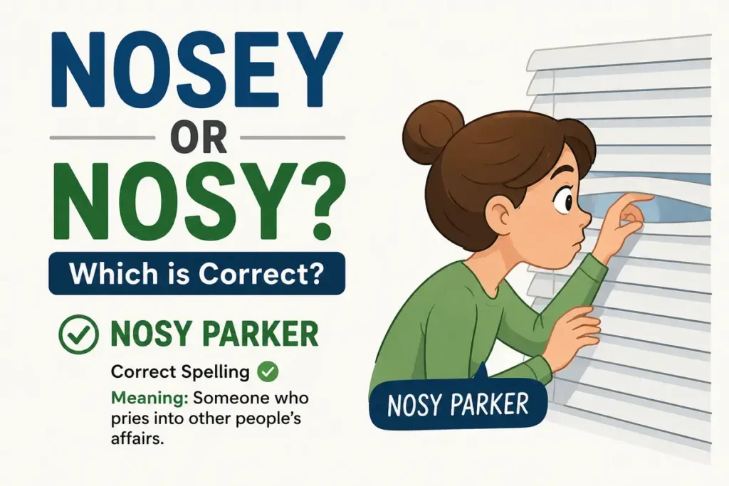 Nosy Parker Nosey or Nosy