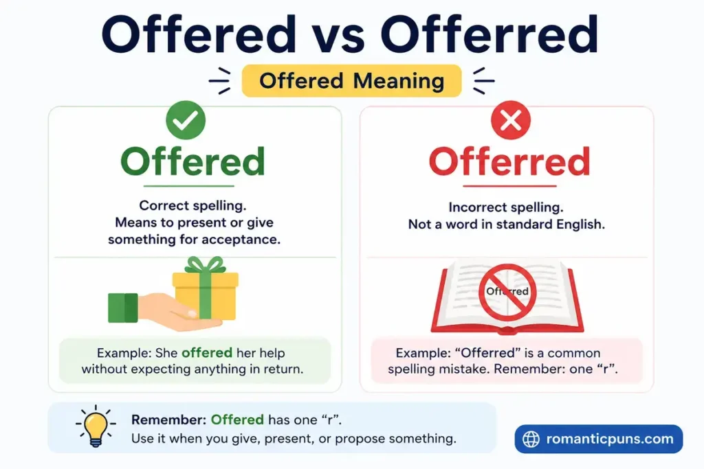 Offered Meaning Offered vs Offerred: Never Misspell This Word Again (2026)