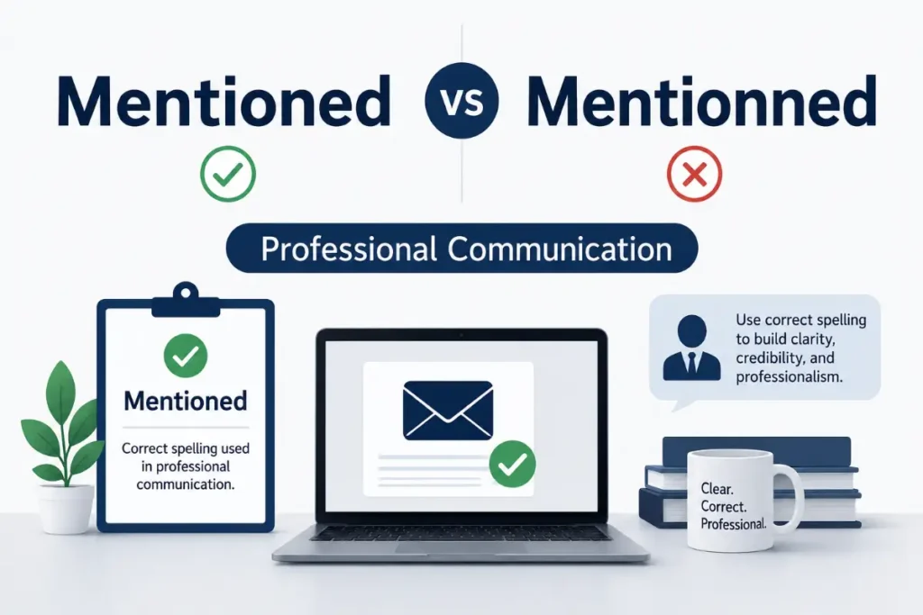 Mentioned vs Mentionned Professional Communication