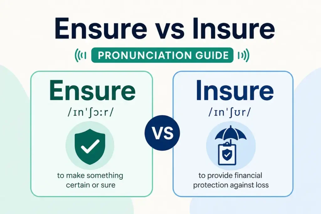 Pronunciation Guide Ensure vs Insure