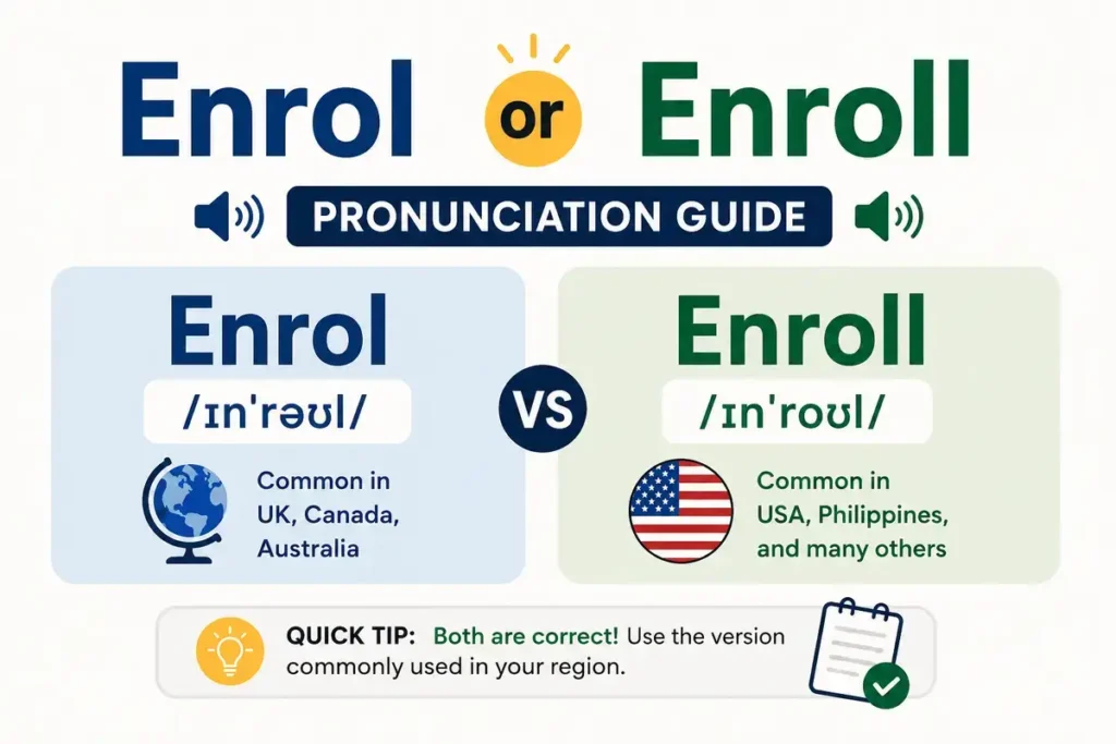 Enrol or Enroll Pronunciation Guide