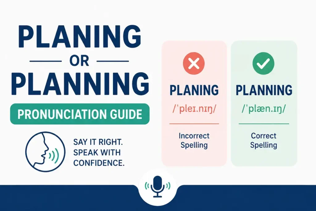 Pronunciation Guide Planing or Planning