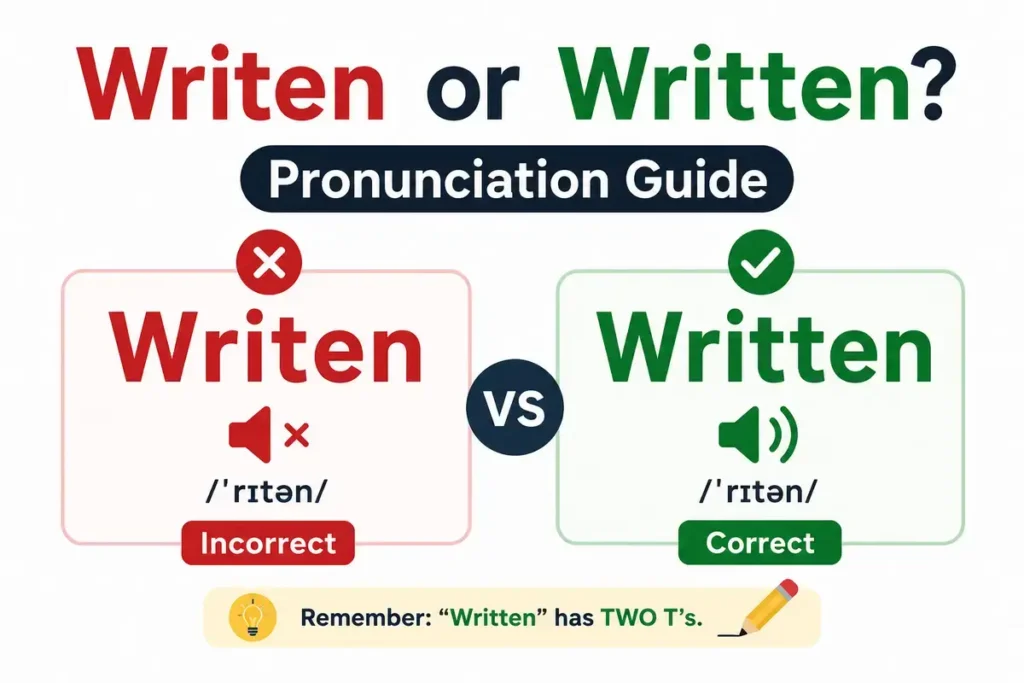 Pronunciation Guide Writen or Written