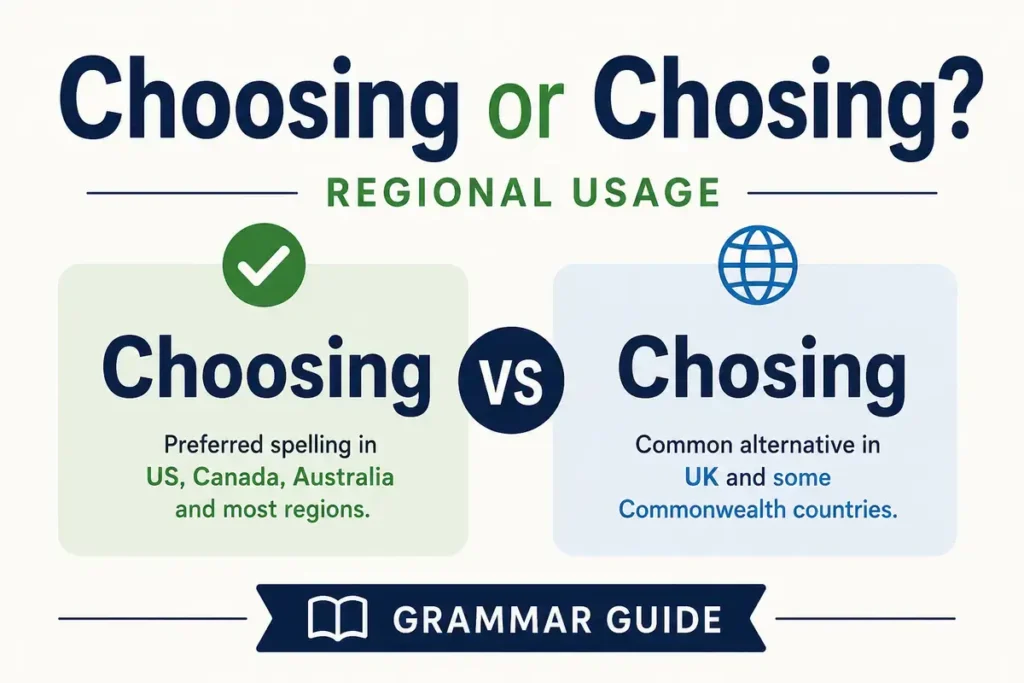 Regional Usage Choosing or Chosing