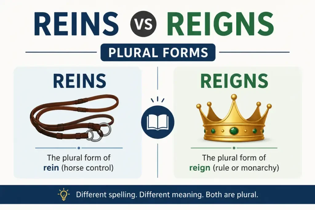 Reins vs Reigns Plural Forms