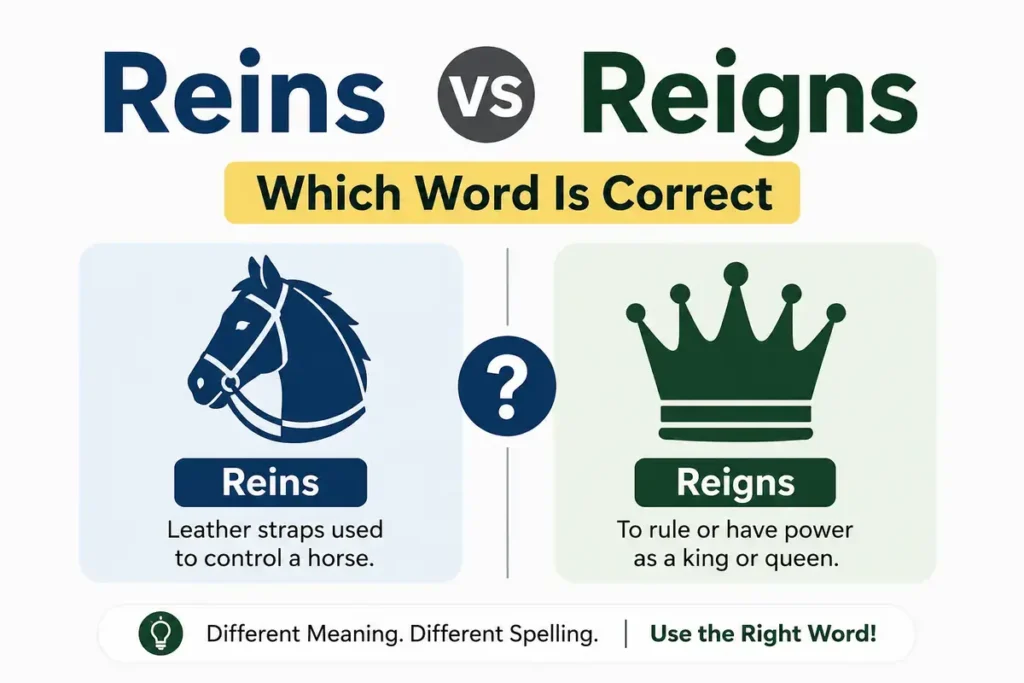 Reins vs Reigns Which Word Is Correct