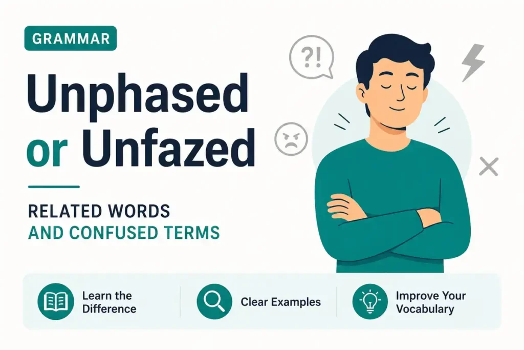 Related Words And Confused Terms Unphased or Unfazed