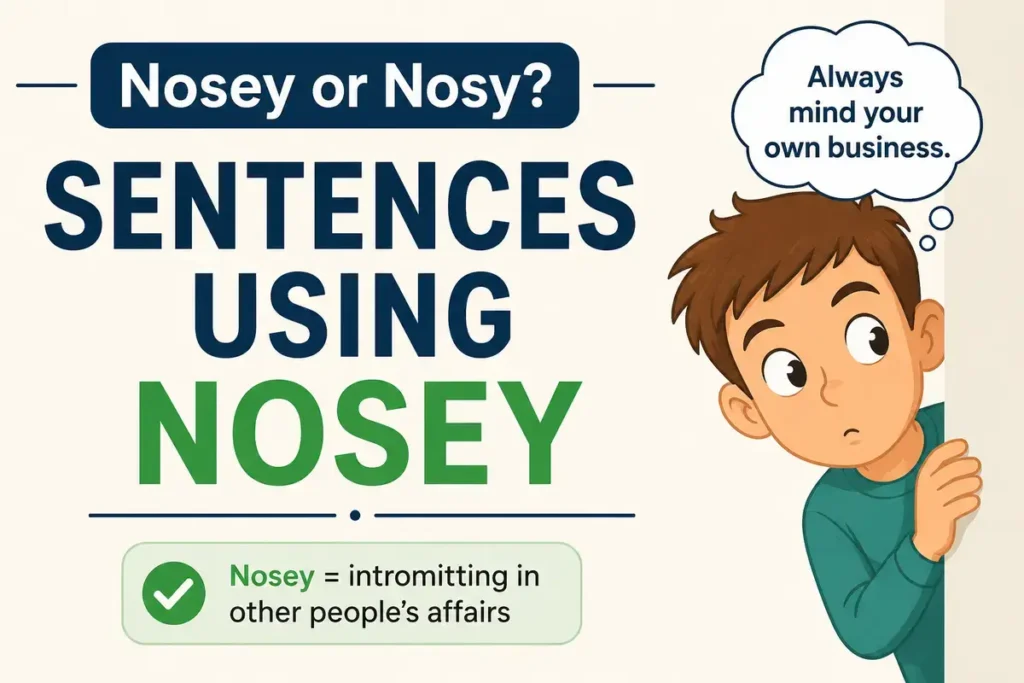 Sentences Using Nosy Nosey or Nosy