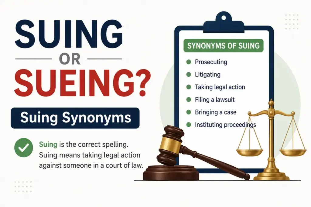 Suing or Sueing Which Suing Synonyms